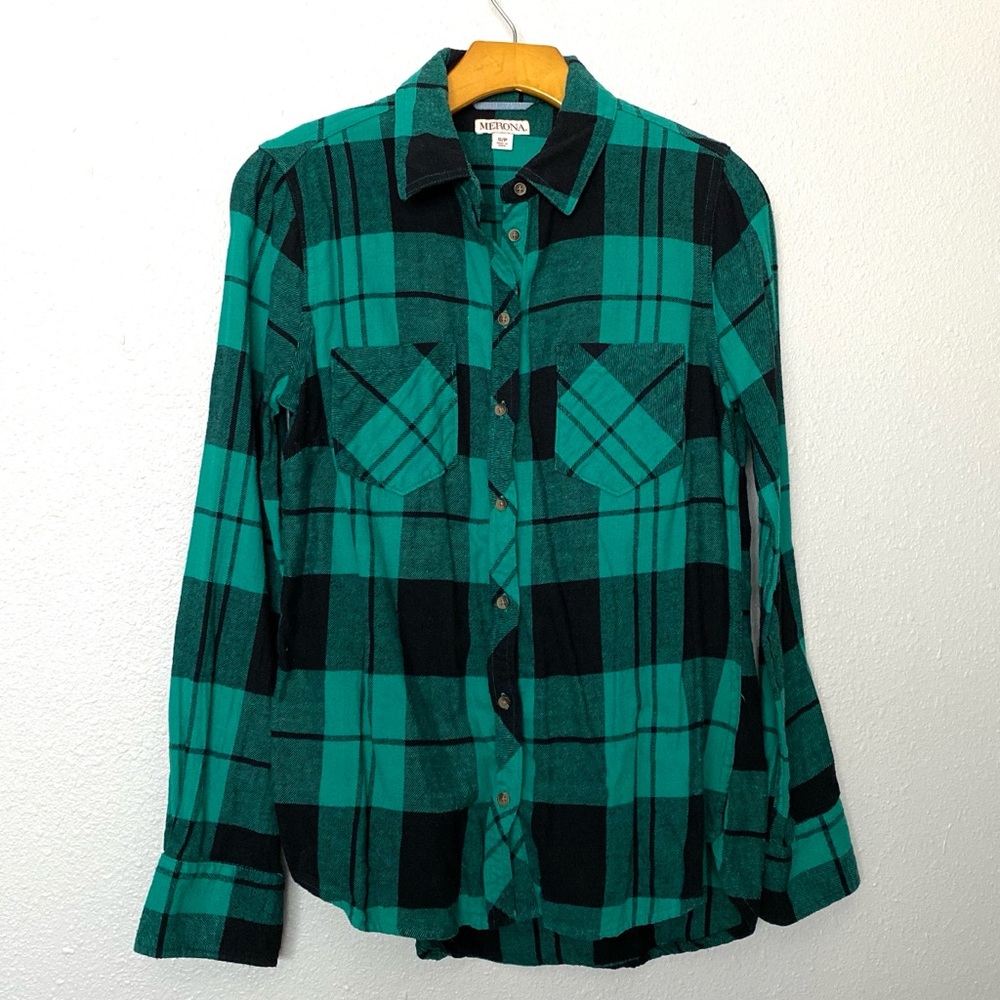 Green Plaid Long Sleeve